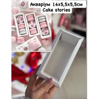 Коробка для макаронс "АКВАРІУМ" з прозорим верхом Коробка для макаронс "АКВАРІУМ" з прозорим верхом