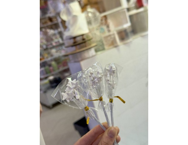 Набір зірочок з мастики на проволці, 7 шт.