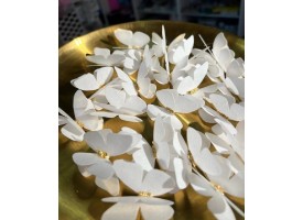 Метелики подвійні вафельні з золотом, 10 шт.