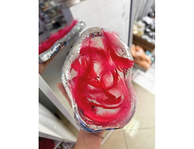 Декоративне пір'я червоне, 10 шт.