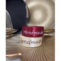 Стрічка атласна "Hand made" червоний
