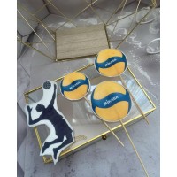 Набір вафельних топперів "Волейбол" Набір вафельних топперів "Волейбол"