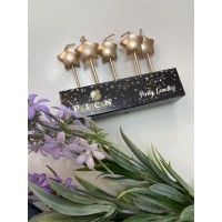 свічки зірки,5 шт, ЗОЛОТО