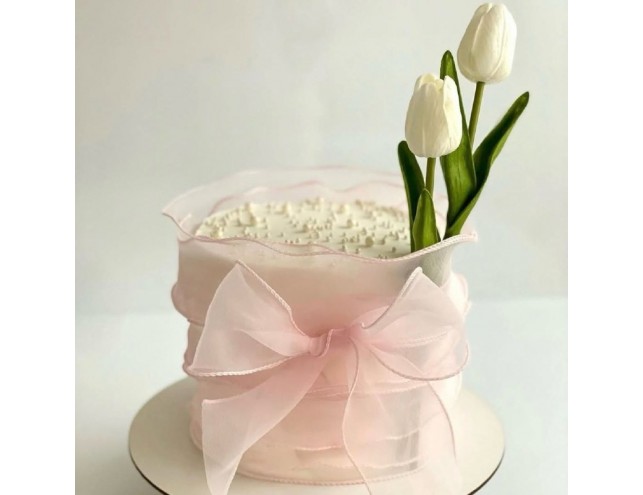 Стрічка органза, ширина - 4 см.