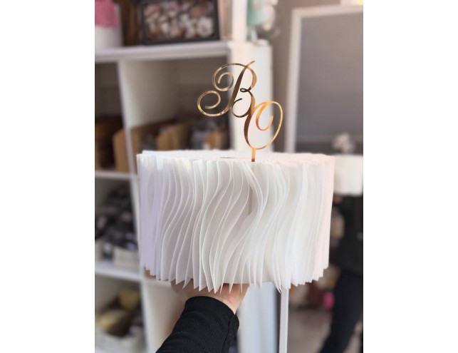 Вафельний корпус 22см. + весільний топпер