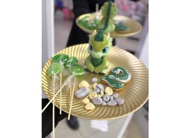 Набір динозаврик + цифра + льодяники Набір динозаврик + цифра + льодяники