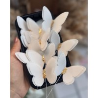 Метелики подвійні із золотом, 10шт.