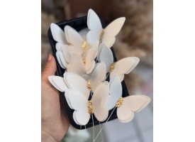 Метелики подвійні із золотом, 10шт.