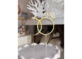 Дзеркальний топпер "Весільні кільця"