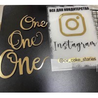 Топпер дзеркальний боковий "One" 10см Топпер дзеркальний боковий "One" 10см