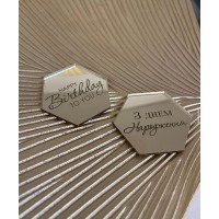 Топпер дзеркальний, боковий, 6-гранник