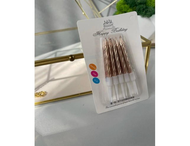 Свічки "спіральні металік"