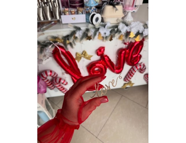 Дзеркальний топпер "Love", 10см.