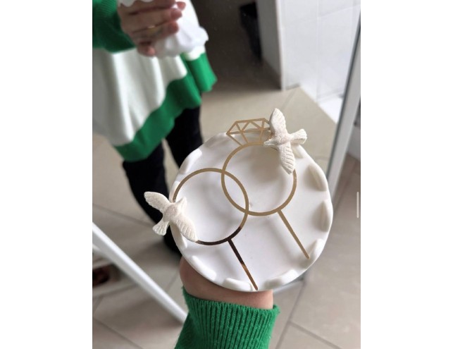 Топпер весільний з голубами