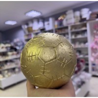Футбольний м'яч з мастики, золотий, 12см.