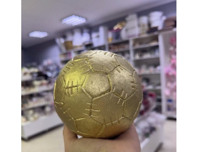 Футбольний м'яч з мастики, золотий, 12см.