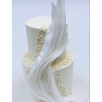 Вафельний декор на 2 - поверховий тортик