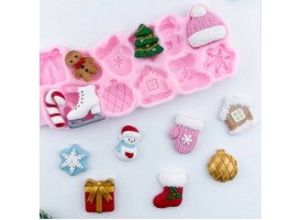 Молд "новорічні іграшки міні" Молд "новорічні іграшки міні"