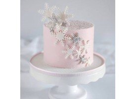 Сніжинки з мастики, набір 6шт.