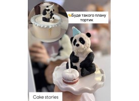 Набір шоколадного декору "Панда і тортик" Набір шоколадного декору "Панда і тортик"