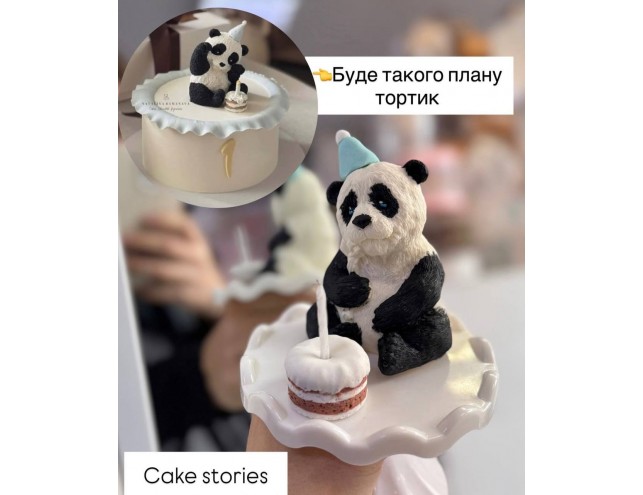 Набір шоколадного декору "Панда і тортик"