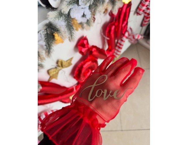 Дзеркальний топпер "Love", 10см.