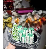 Новорічний декор для тортика (Ялинка+подарунки)