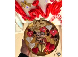 Декор на тортик на річницю весілля 