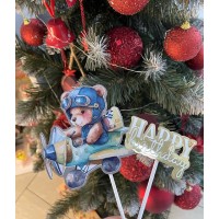 Топпер картонний "ведмедик"