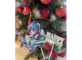 Топпер картонний "ведмедик" Топпер картонний "ведмедик"