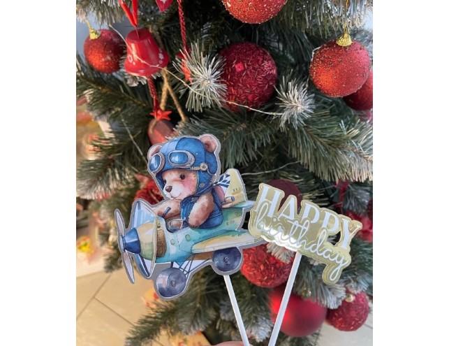 Топпер картонний "ведмедик"