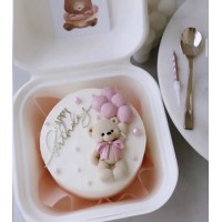 Молд "ведмедик з повітряними кулями", 11см.