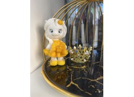 Шоколадна фігурка "єдиноріг з квіткою ", жовтий