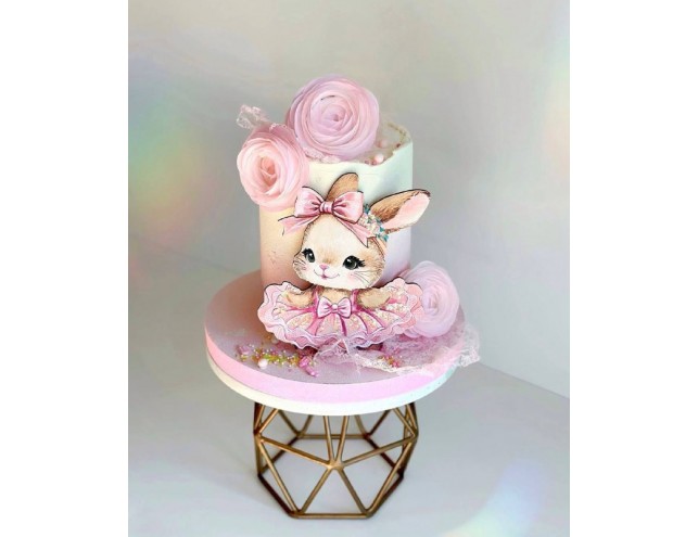 Вафельні піони, білі, 1 шт.