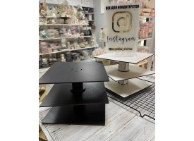 Ярусні конструкції для тортика "куб" , 3 яруса у чорному кольорі Ярусні конструкції для тортика "куб" , 3 яруса у чорному кольорі