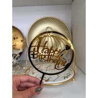 Топпер дзеркальний "Happy Birtday"