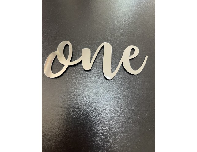 Топпер дзеркальний one срібний, 14см