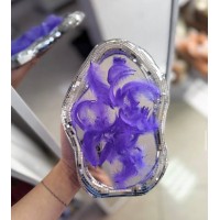 Декоративне пір'я фіолетове, 10 шт.