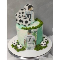 Декор на тортик у футбольному стилі Декор на тортик у футбольному стилі