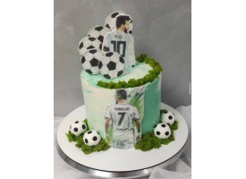 Декор на тортик у футбольному стилі Декор на тортик у футбольному стилі