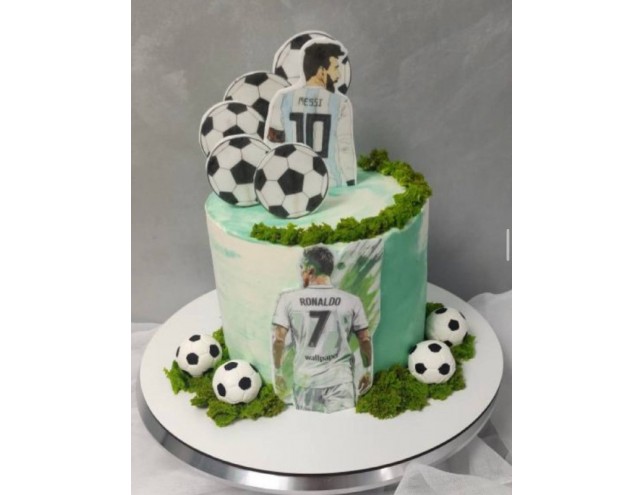 Декор на тортик у футбольному стилі