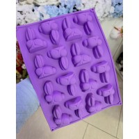 Силіконова форма "зайці" Силіконова форма "зайці"