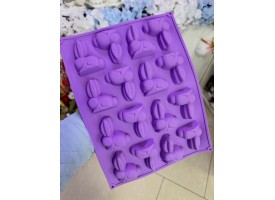Силіконова форма "зайці" Силіконова форма "зайці"