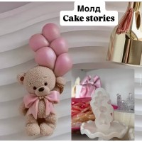 Молд силіконовий "ведмедик з повітряними кулями"