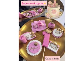 Декор на тортик метрика + сфери Декор на тортик метрика + сфери