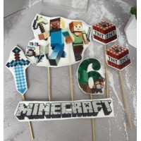 Топпери вафельні "Minecraft"