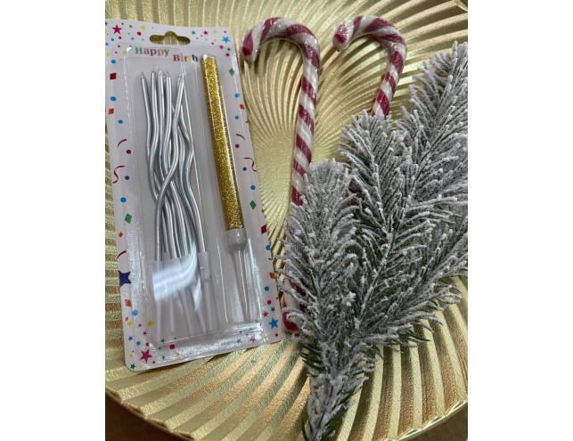 Свічки "Прямі в асортименті", 6шт.