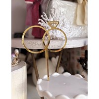 Дзеркальний топпер "Весільні кільця"