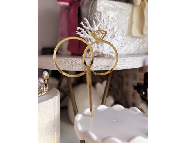 Дзеркальний топпер "Весільні кільця"