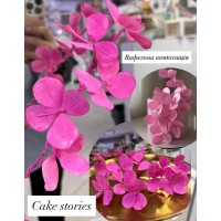 Вафельна композиція квітів на тортик 